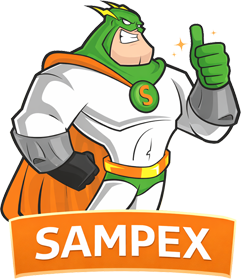 Mascote da Sampex Dedetizadora e Desentupidora